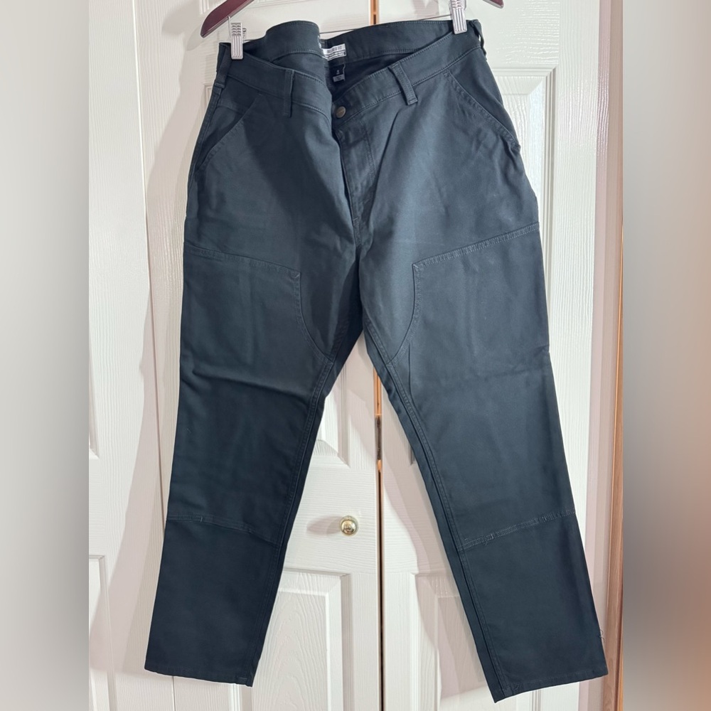 Carhartt WOMEN'S DOUBLE-KNEE PANT - RELAXED FIT - RUGGED FLEX - CANVAS -16 Short